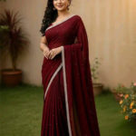 প্রিমিয়াম সফট জর্জেট শাড়ি