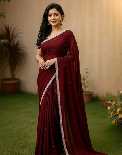 প্রিমিয়াম সফট জর্জেট শাড়ি